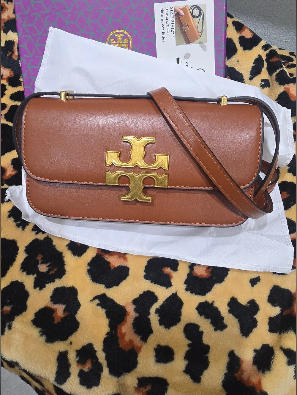 Tory Burch Brown Leather Crossbody Bag